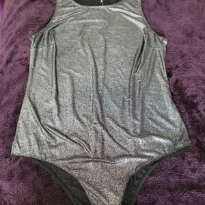 Torrid Shimmering Silver Bodysuit Size 1/1X